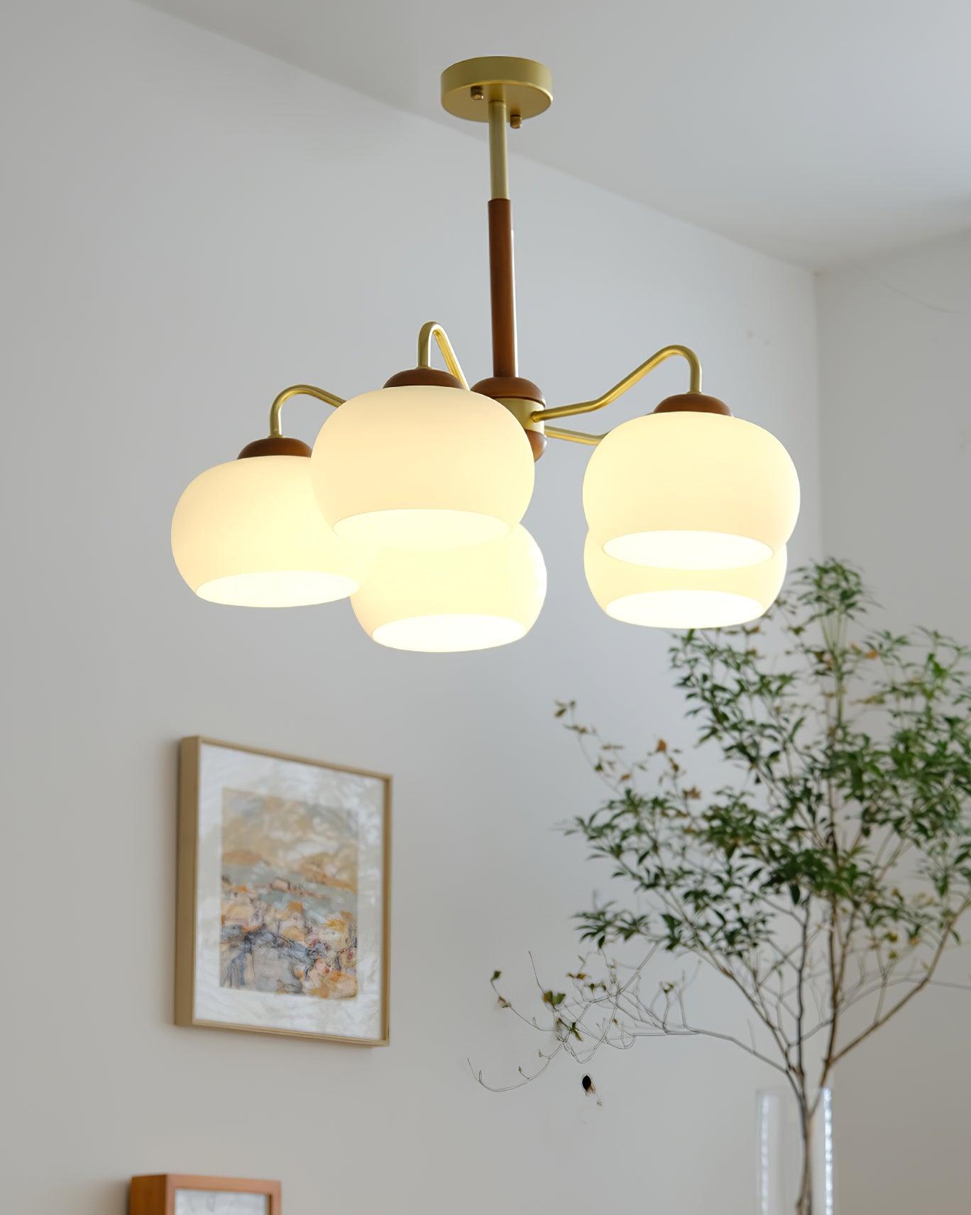 Raito Lustre en Verre Style Vintage Américain.