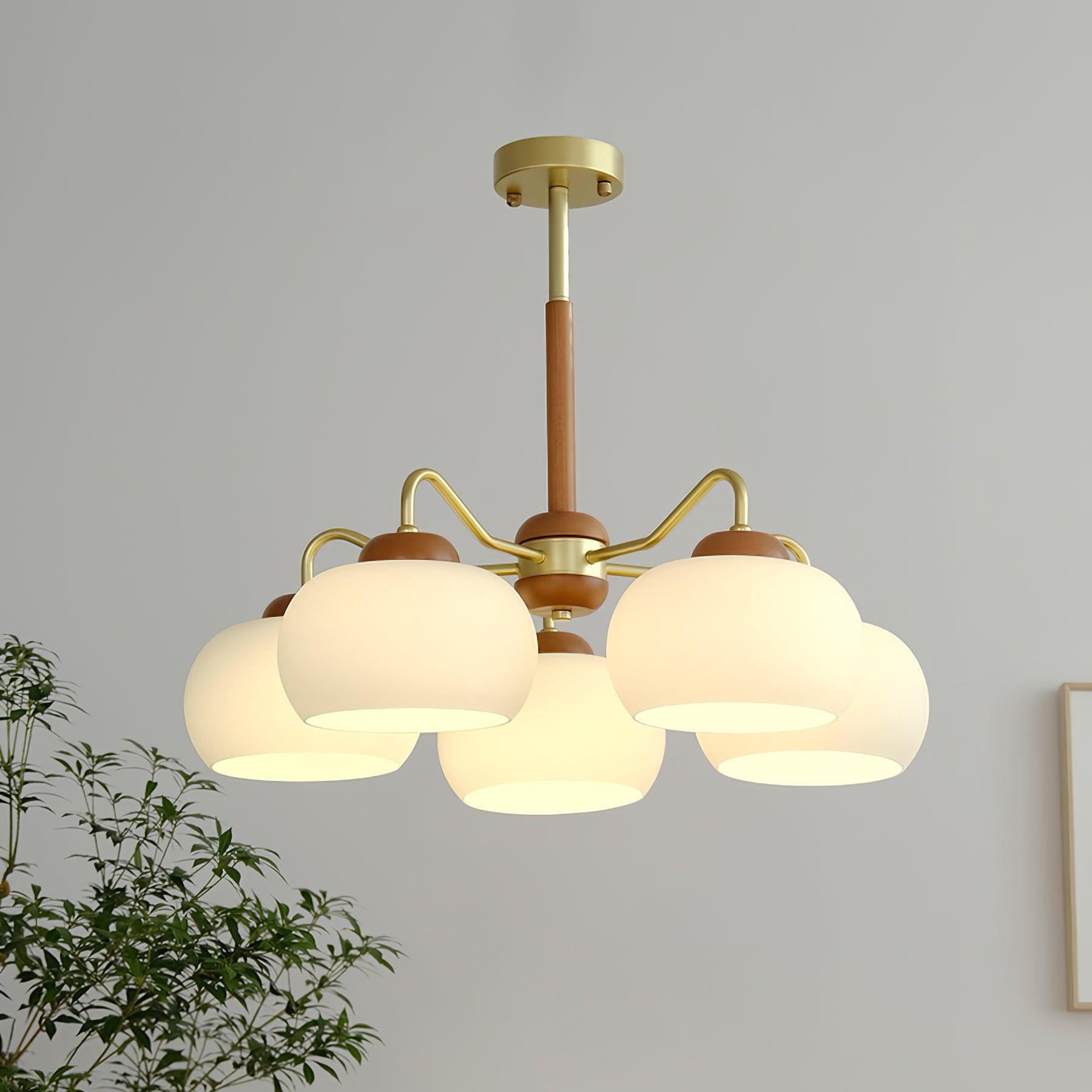 Raito Lustre en Verre Style Vintage Américain.