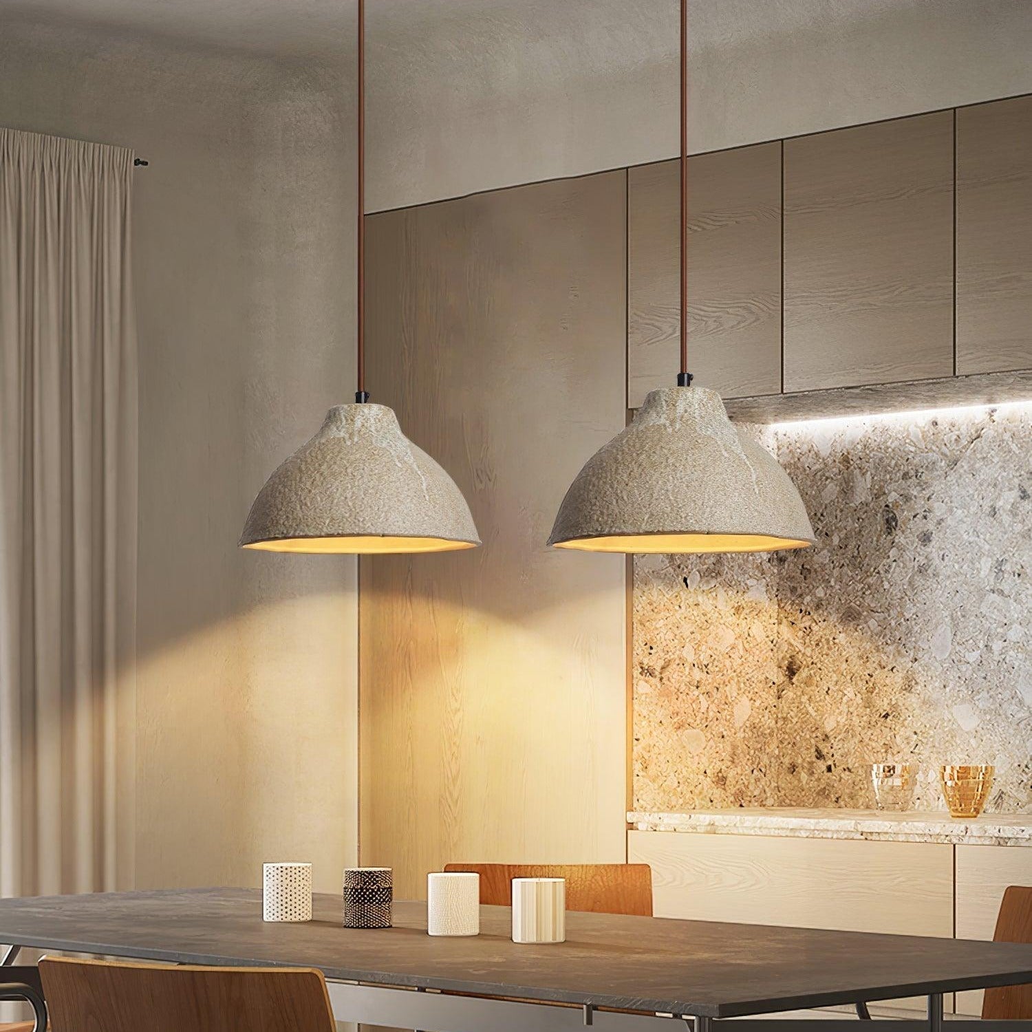 Maple Suspension en céramique texturée
