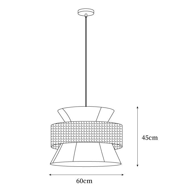 Ophelia Lustra Lampe Suspendue Rattan Tissé Élégante