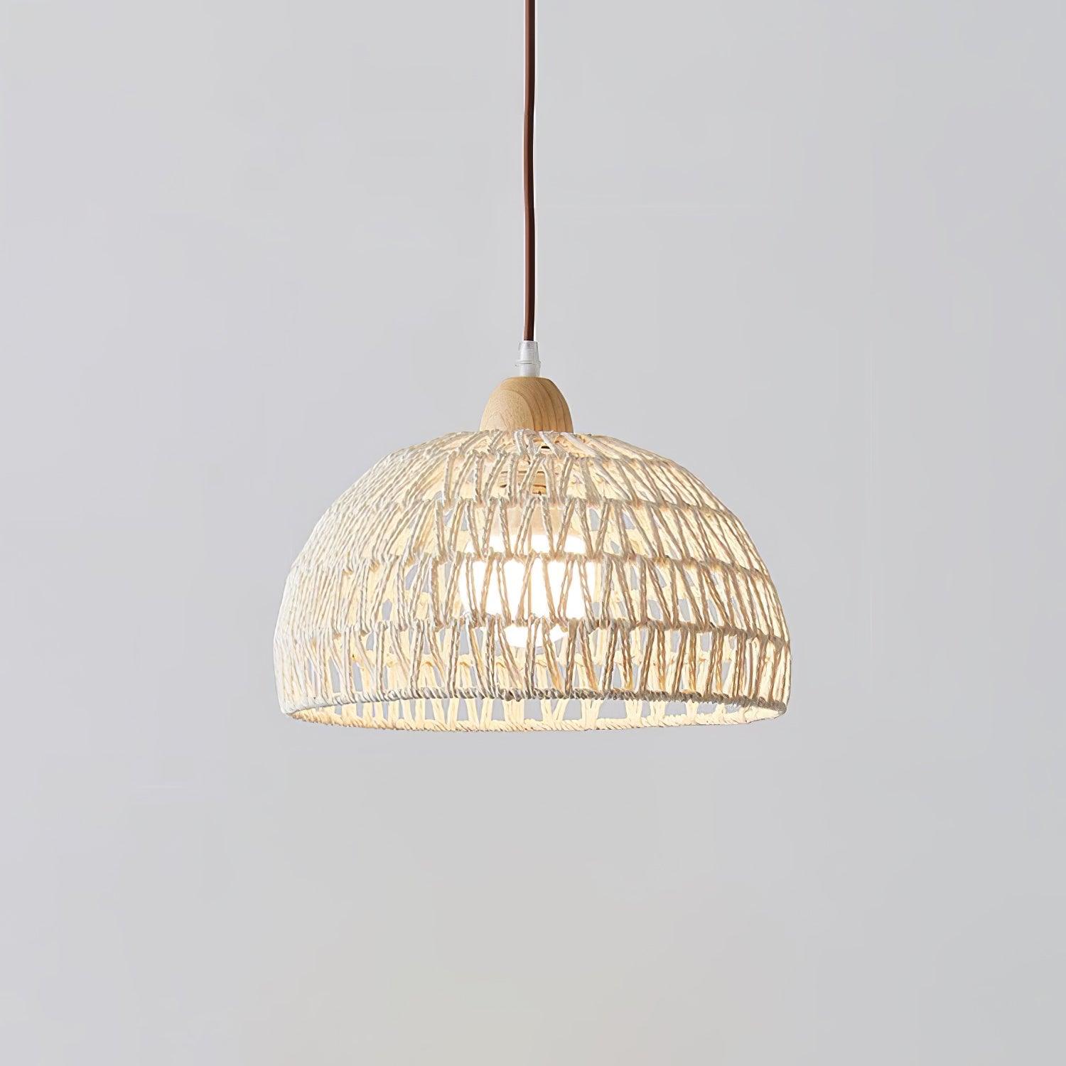 Calyran Suspension en Rotin et Bois