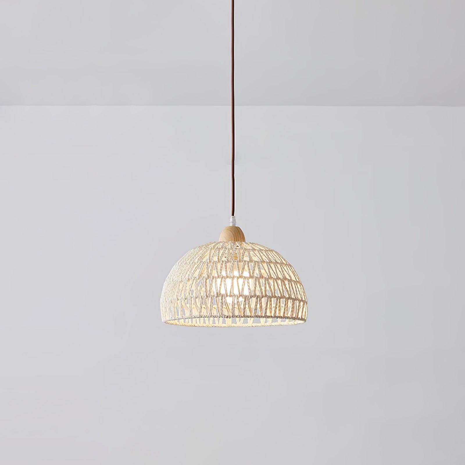 Calyran Suspension en Rotin et Bois