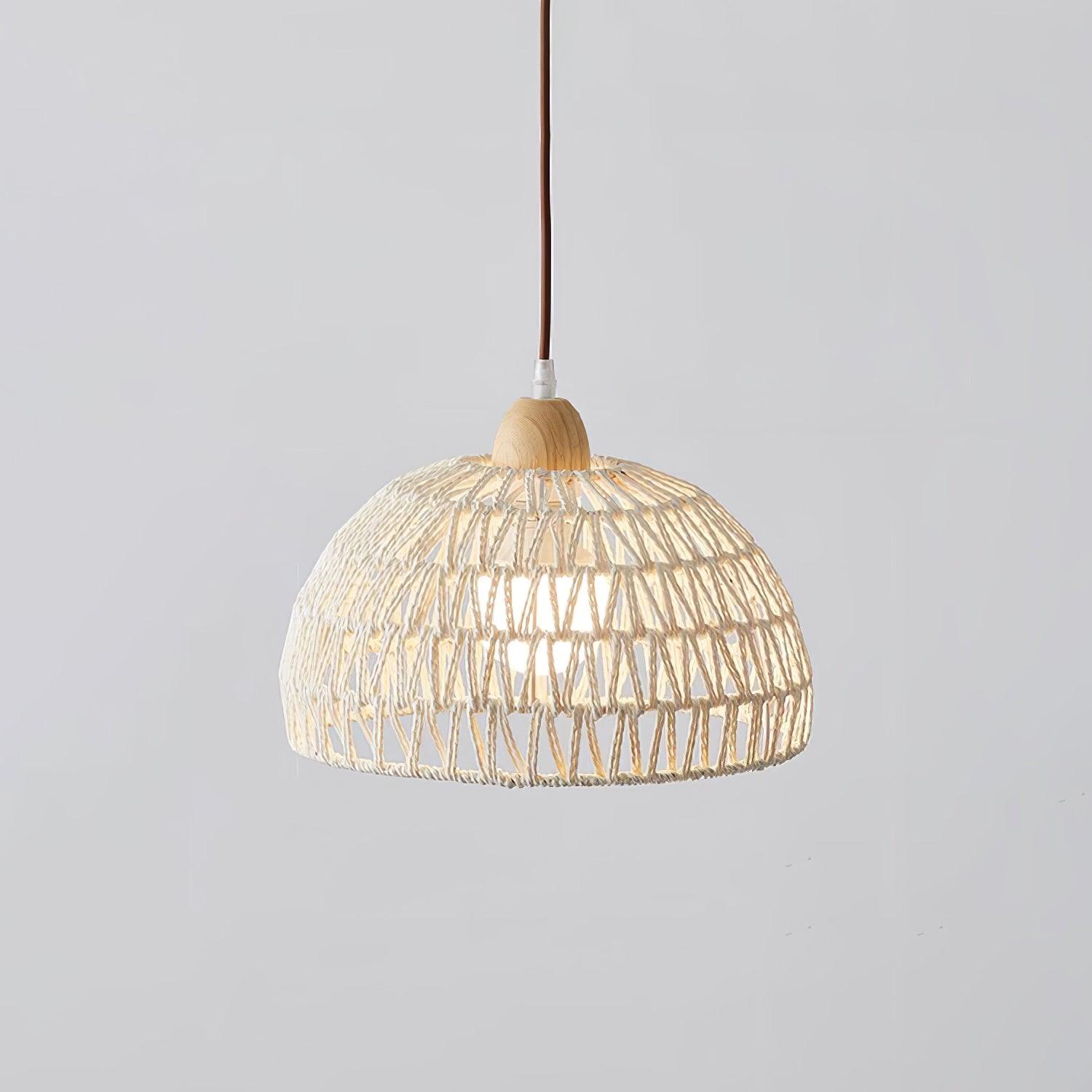 Calyran Suspension en Rotin et Bois