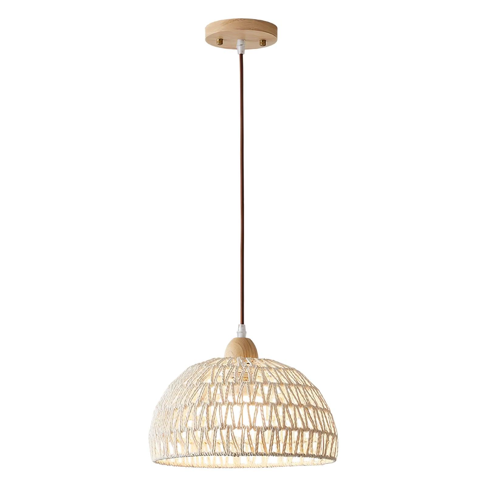 Calyran Suspension en Rotin et Bois