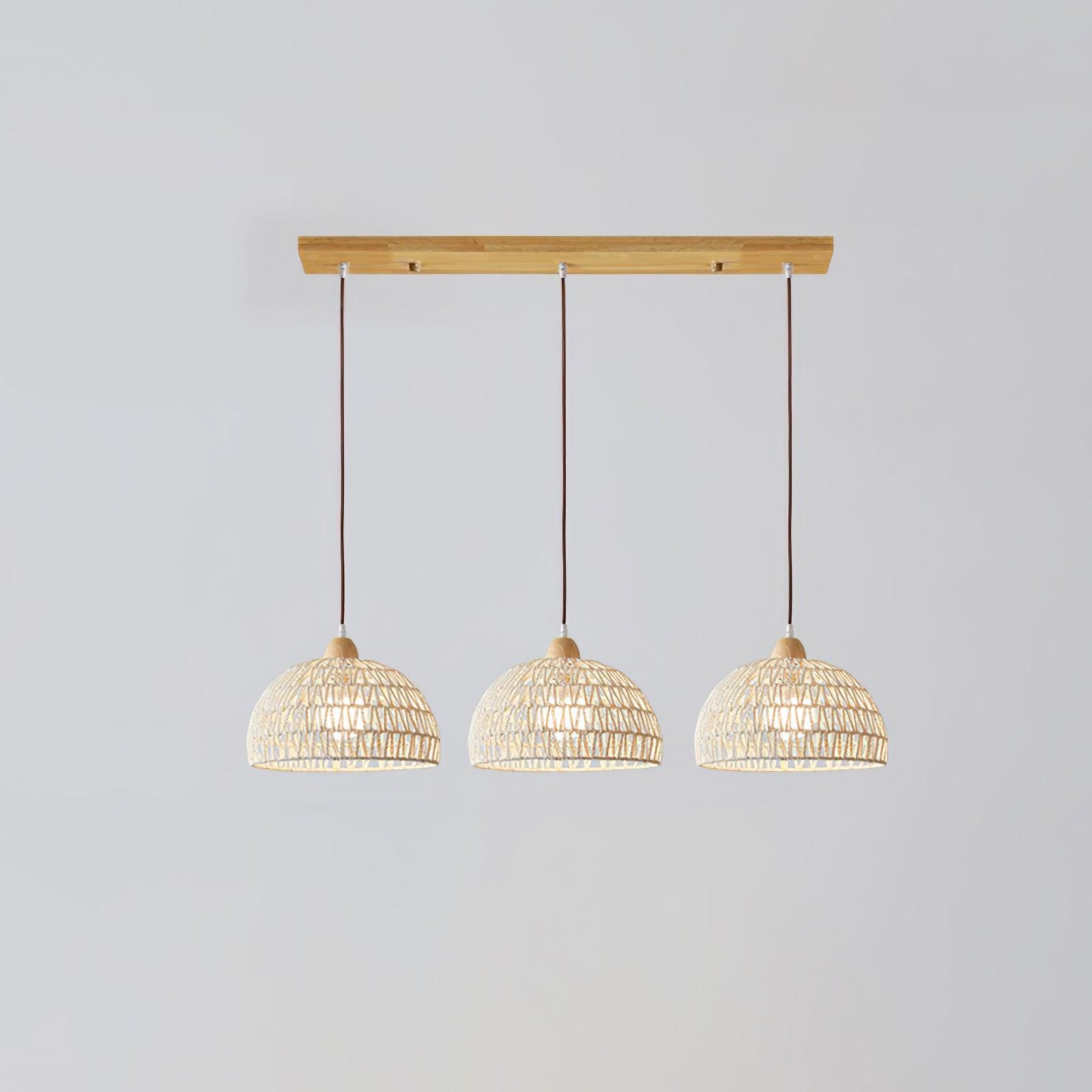 Calyran Suspension en Rotin et Bois