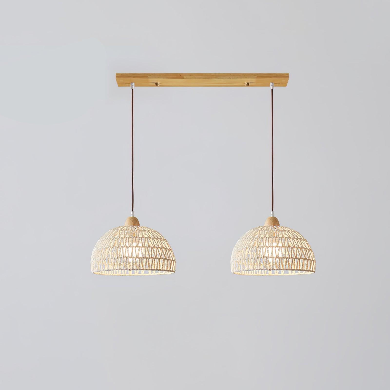 Calyran Suspension en Rotin et Bois