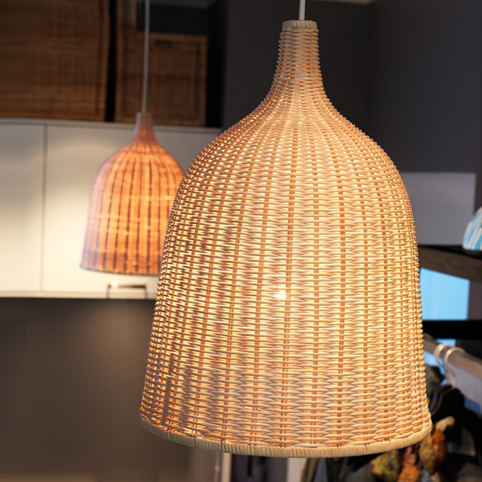 Willow Lustre Suspendu En Rattan Rustique