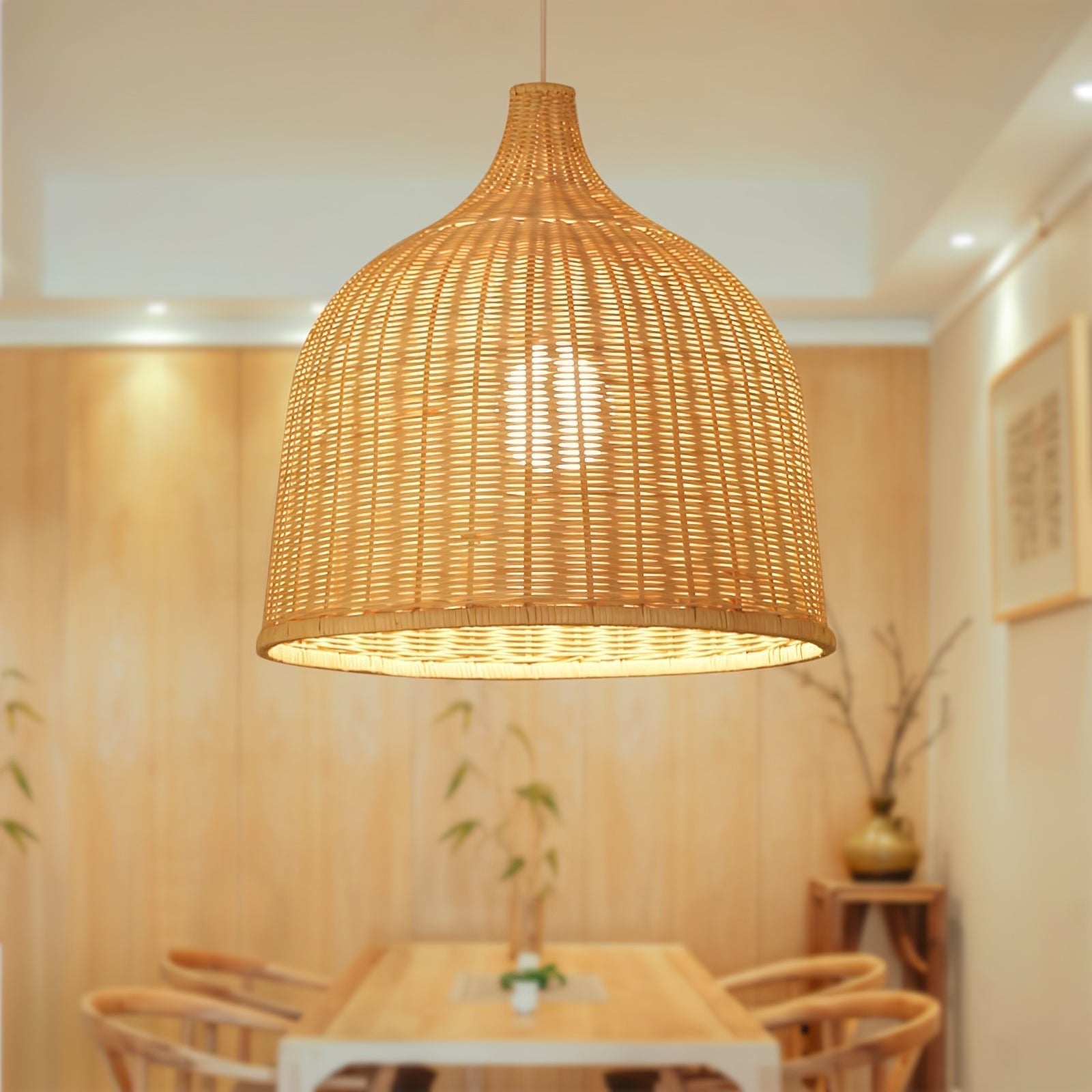 Willow Lustre Suspendu En Rattan Rustique