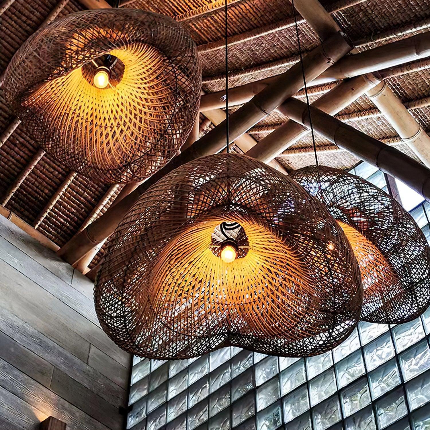 Averon Suspension Vintage en Rotin