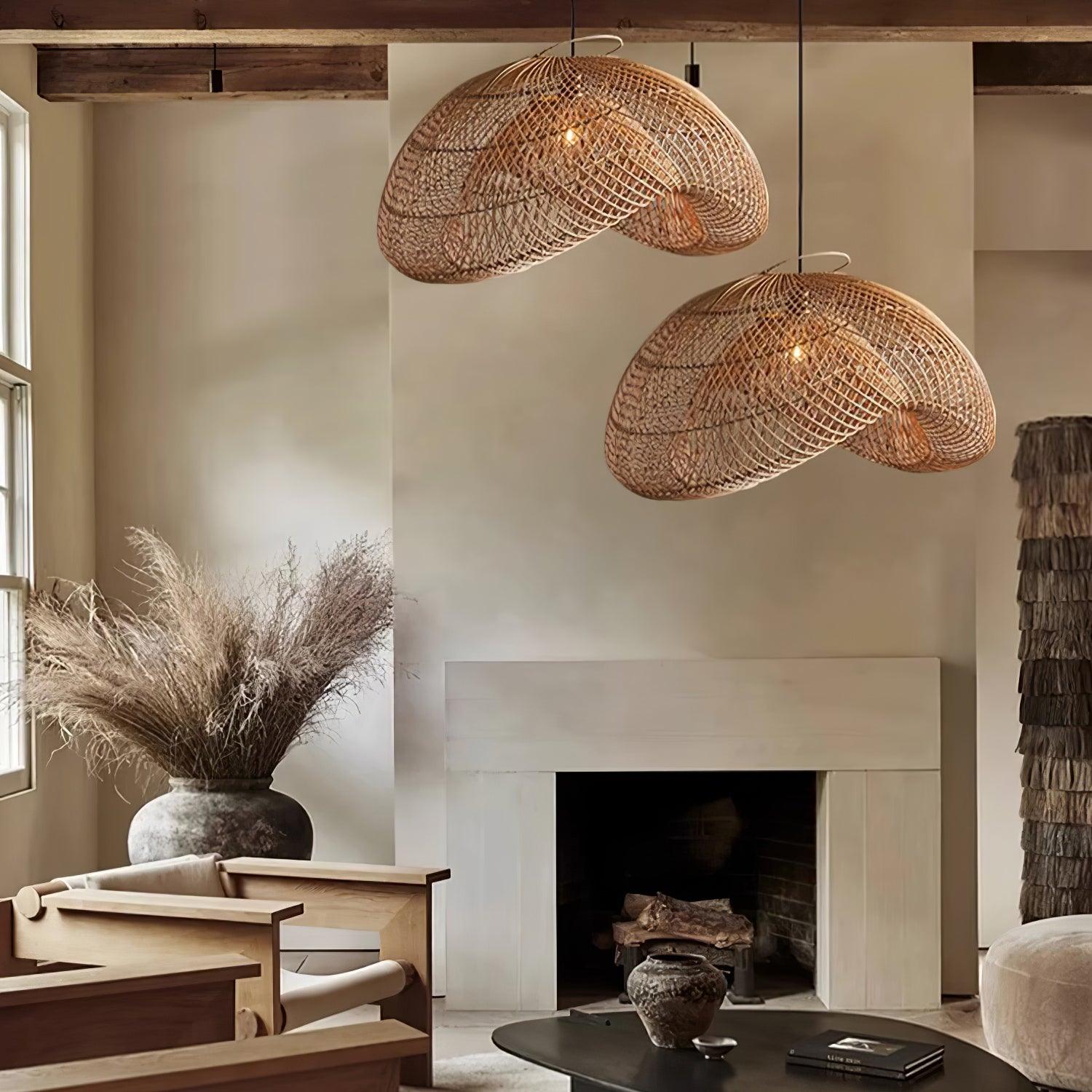 Averon Suspension Vintage en Rotin