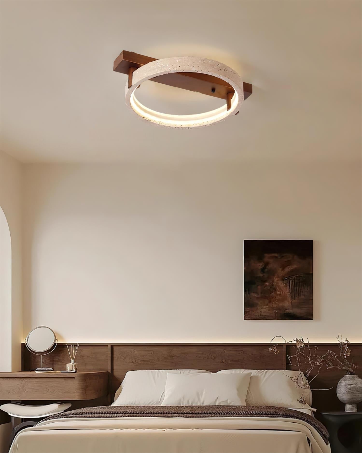Ritta Lampe Plafonnier Travertin Naturel