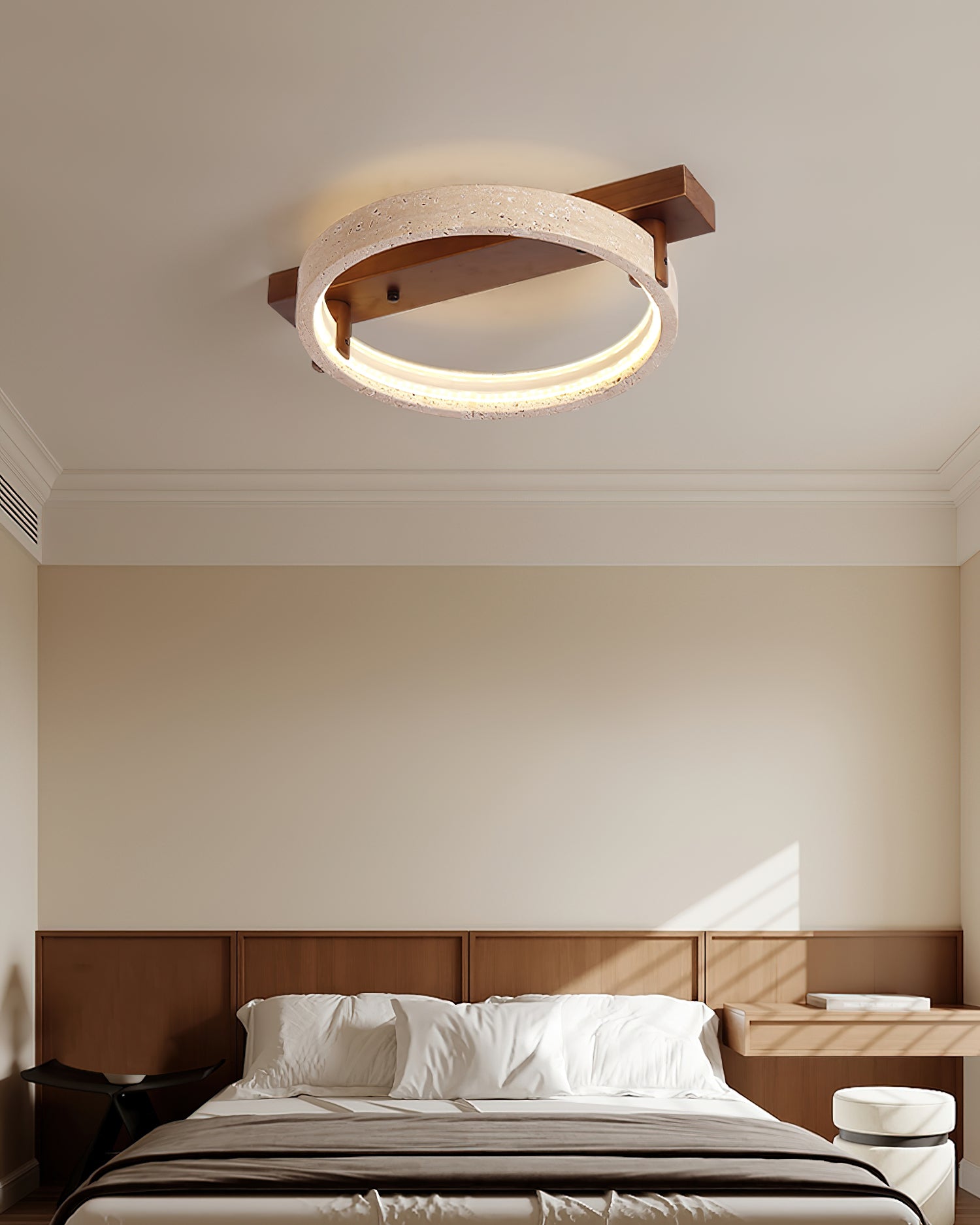 Ritta Lampe Plafonnier Travertin Naturel