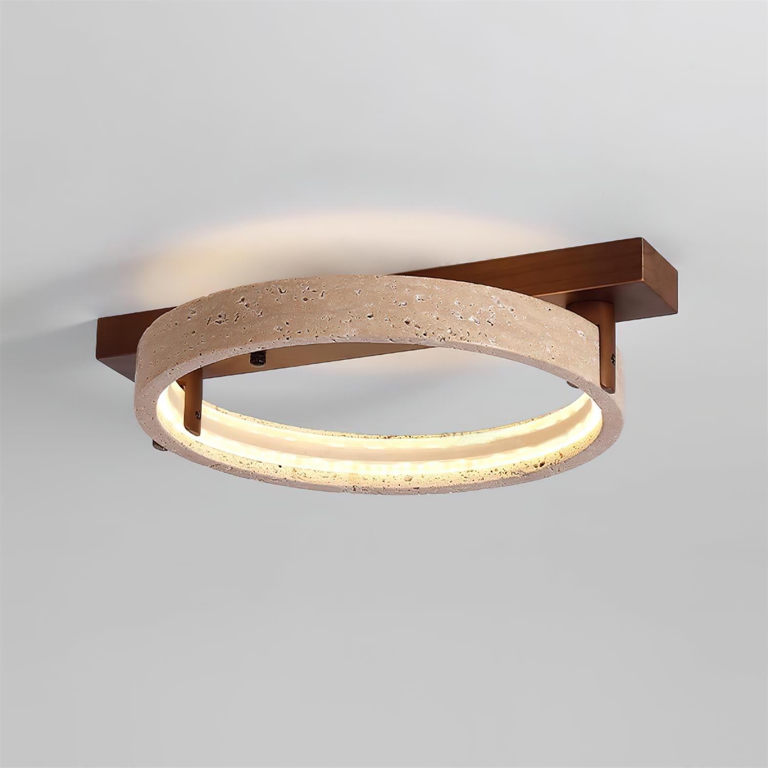 Ritta Lampe Plafonnier Travertin Naturel