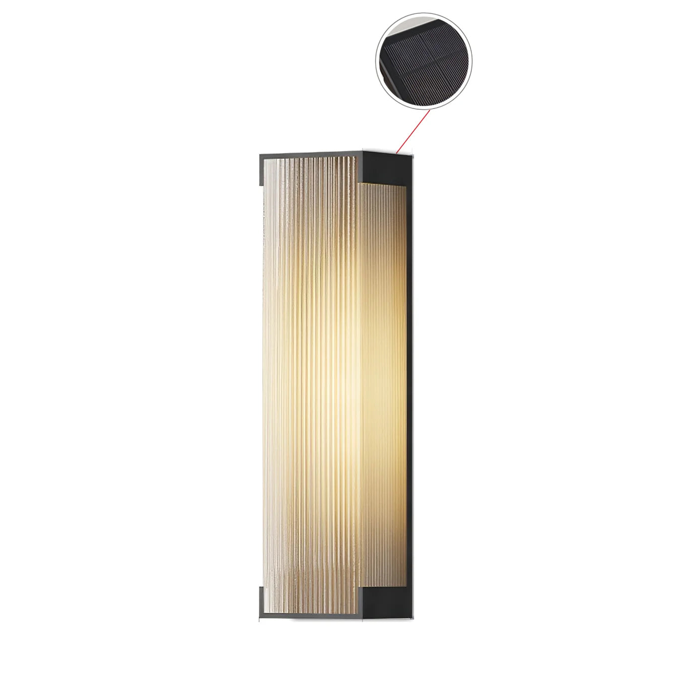 Ivela Applique Murale Extérieure Solaire Rectangulaire Unique