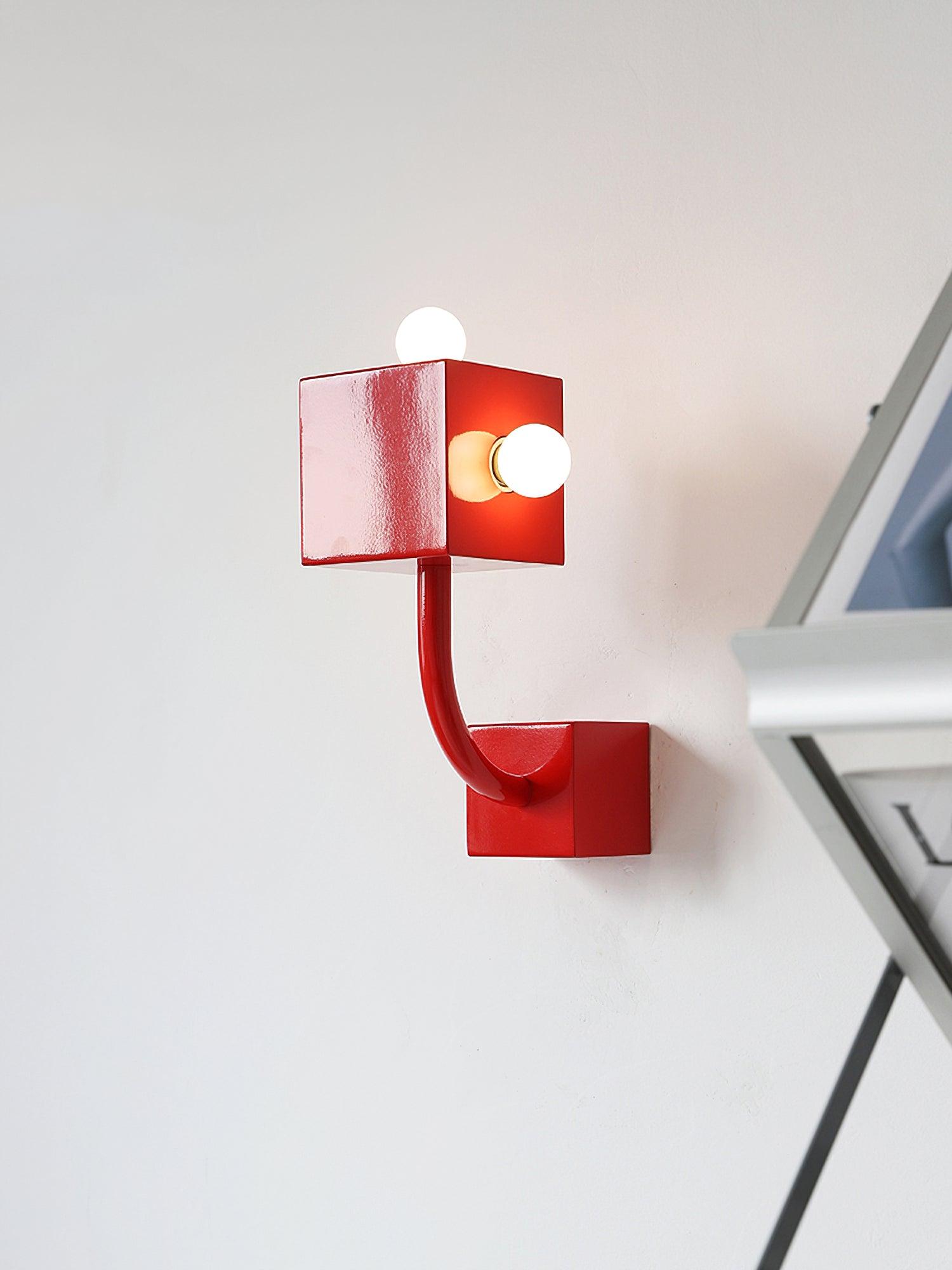 Alanna Applique Murale Créativité Individuelle Cube Rouge
