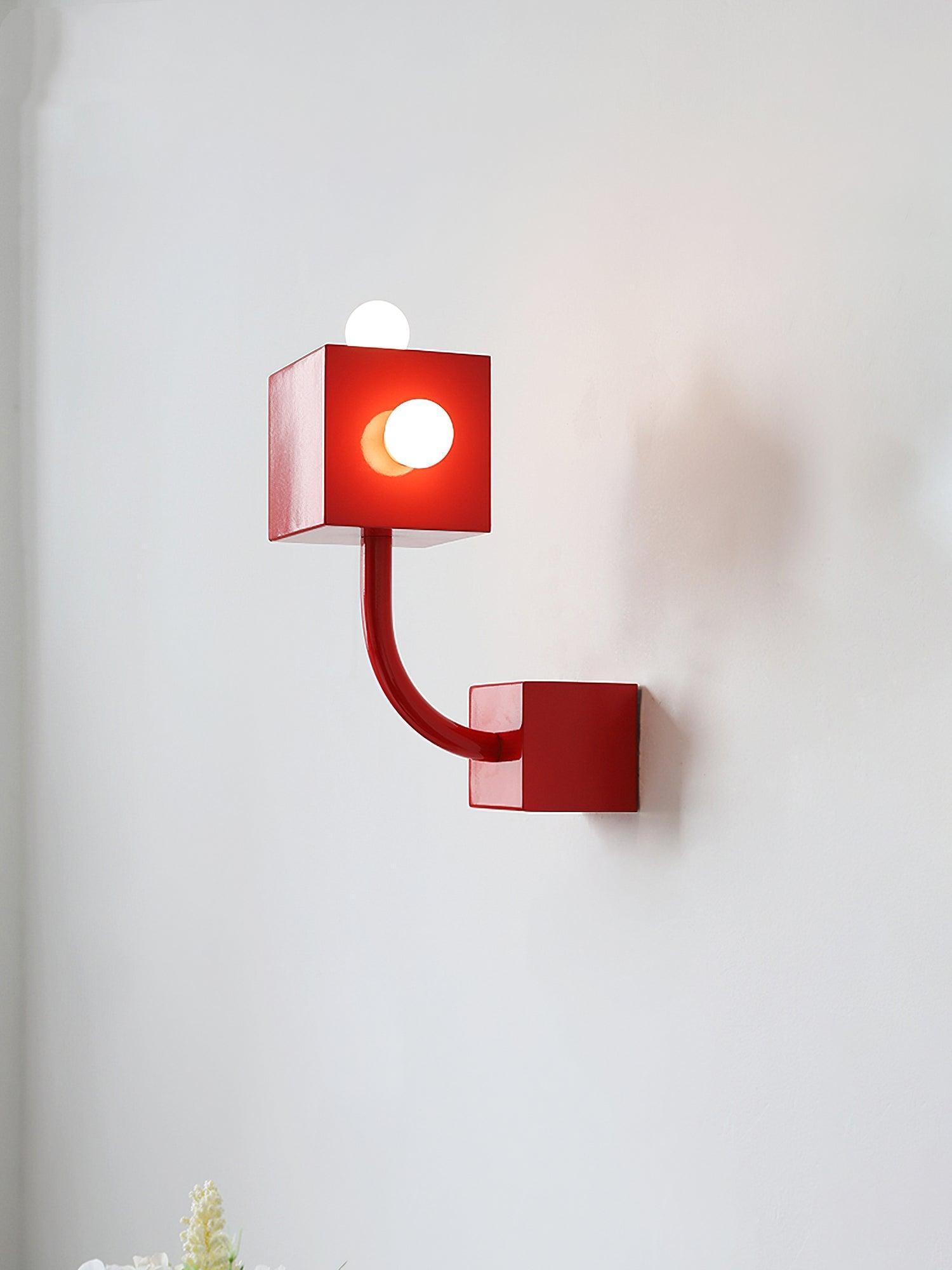 Alanna Applique Murale Créativité Individuelle Cube Rouge