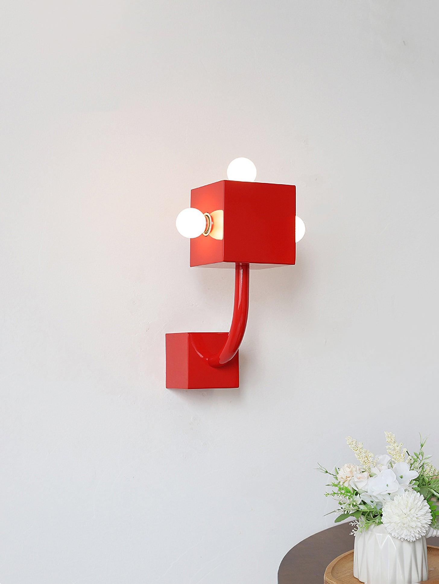 Alanna Applique Murale Créativité Individuelle Cube Rouge