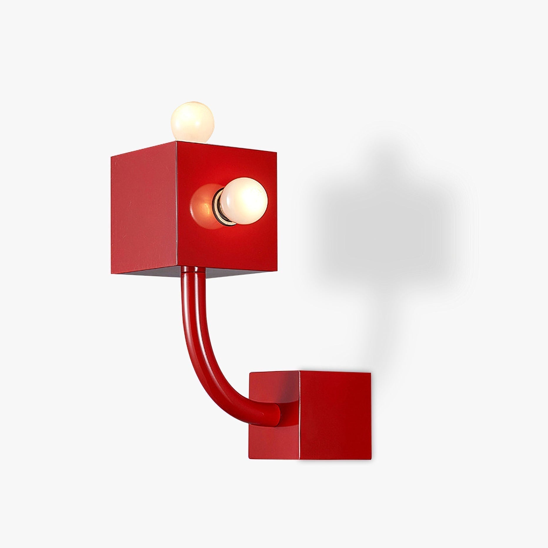 Alanna Applique Murale Créativité Individuelle Cube Rouge