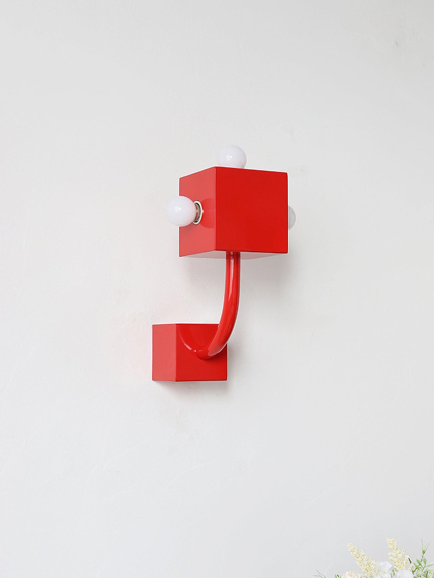 Alanna Applique Murale Créativité Individuelle Cube Rouge