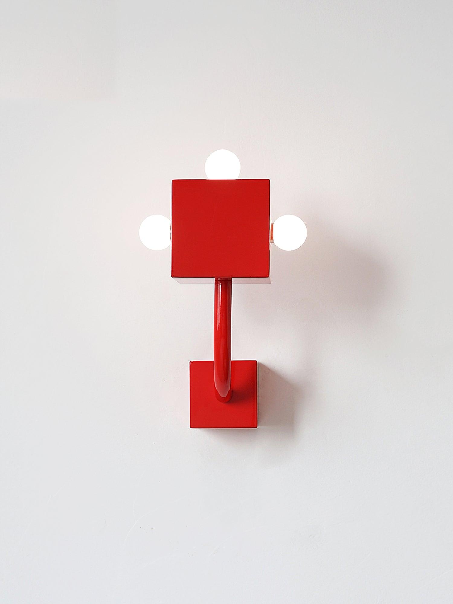 Alanna Applique Murale Créativité Individuelle Cube Rouge