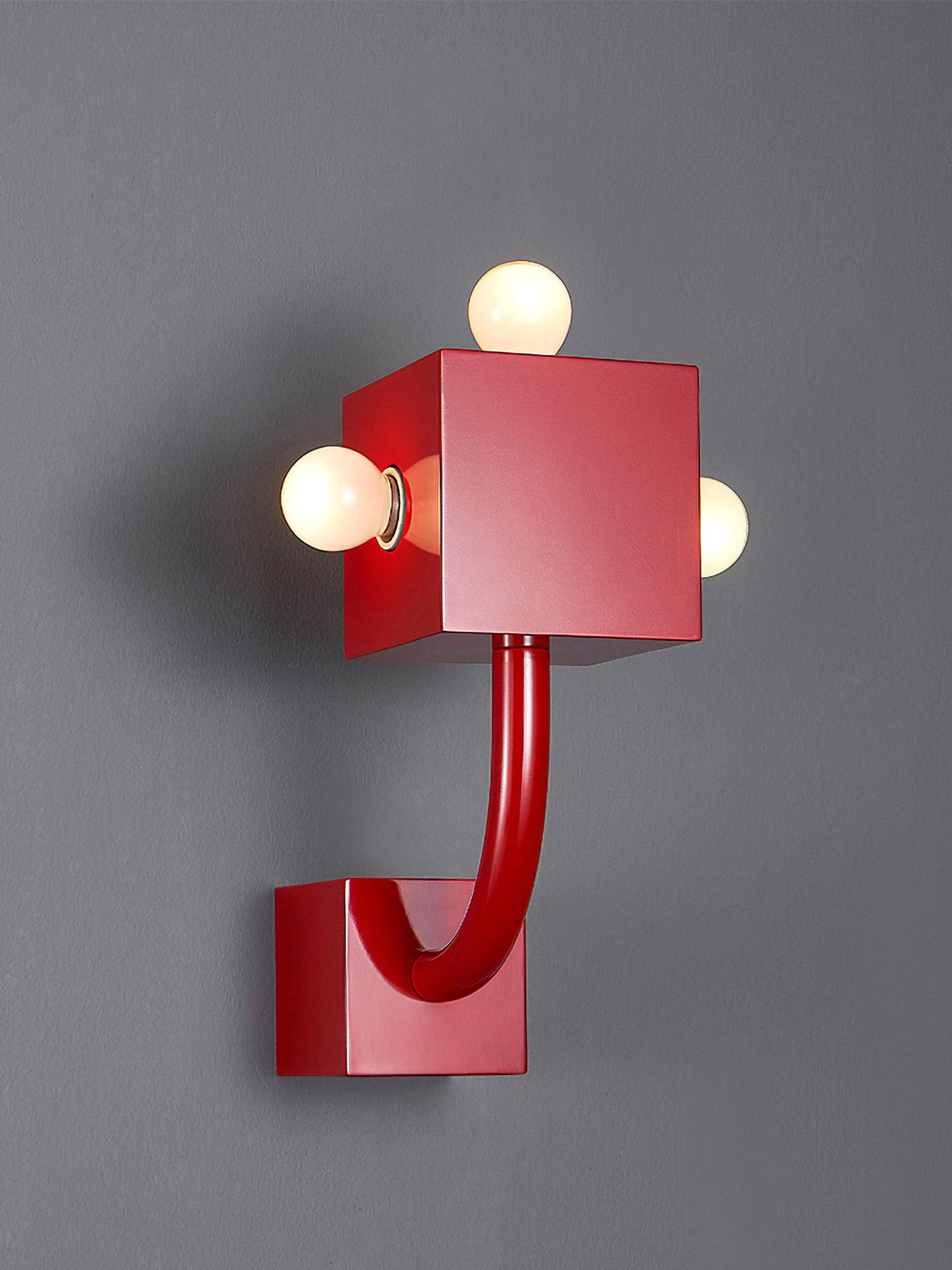 Alanna Applique Murale Créativité Individuelle Cube Rouge
