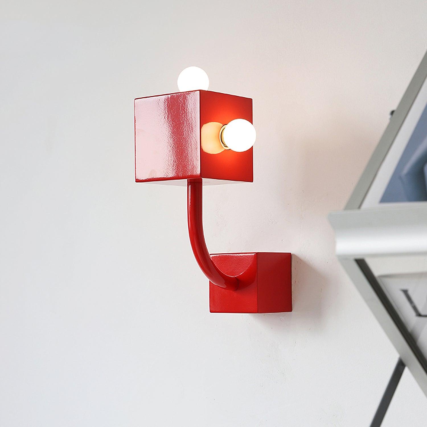 Alanna Applique Murale Créativité Individuelle Cube Rouge