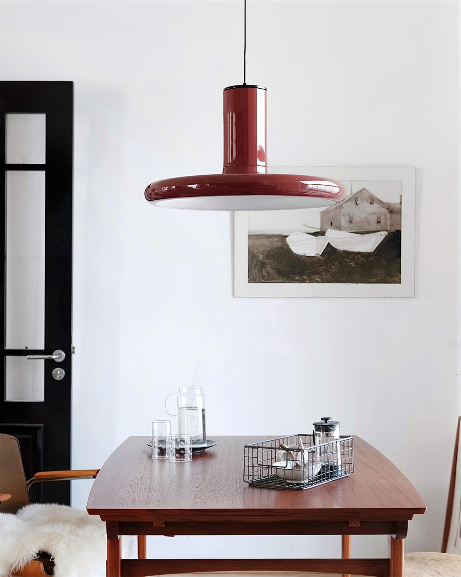 Frisbee Suspension Aluminium Rouge Industriel