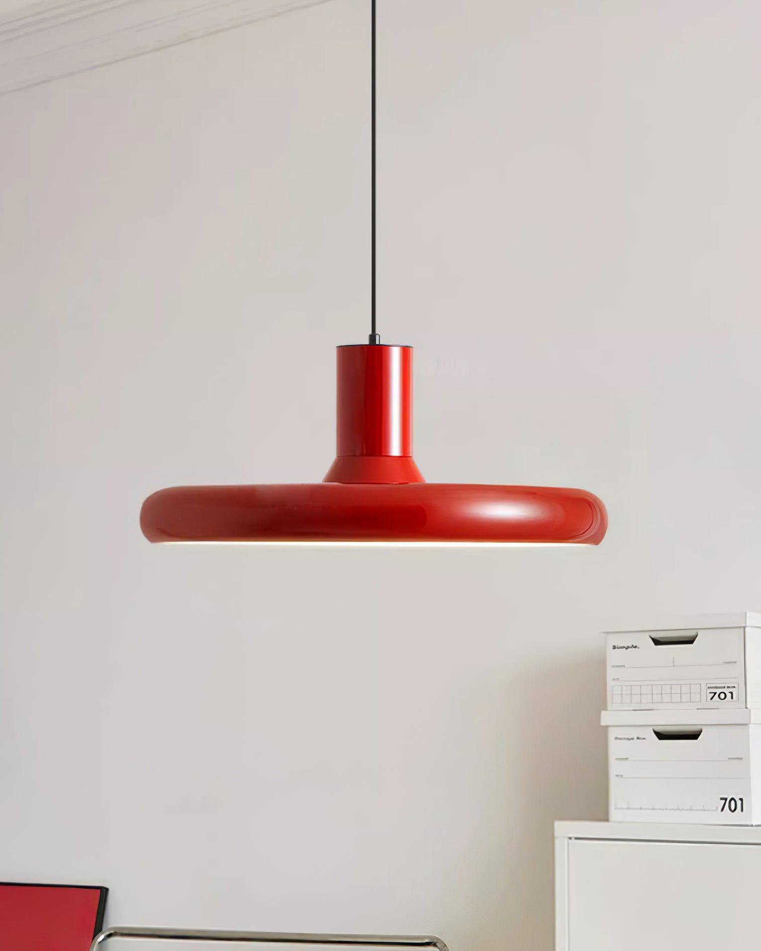 Frisbee Suspension Aluminium Rouge Industriel