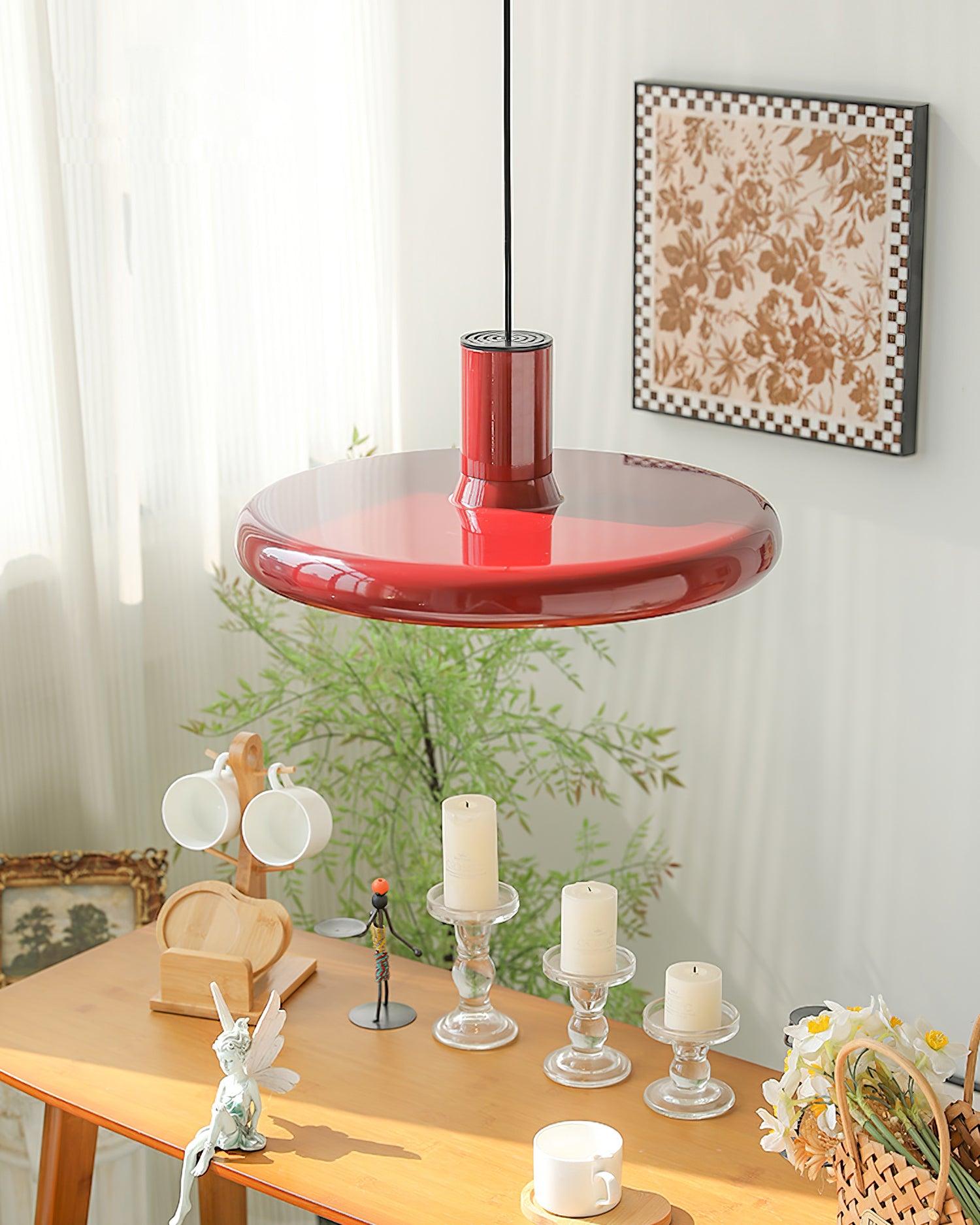 Frisbee Suspension Aluminium Rouge Industriel