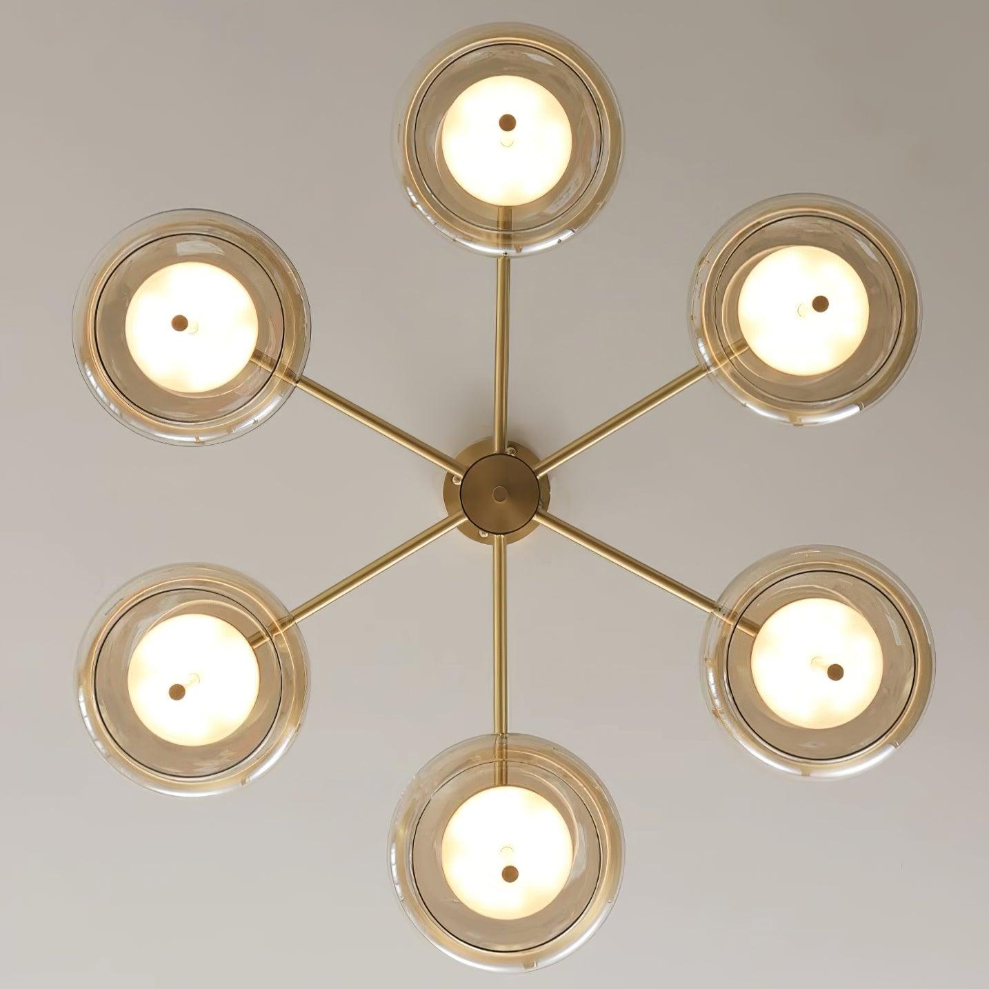 Redondo Lustre Laiton Verre LED