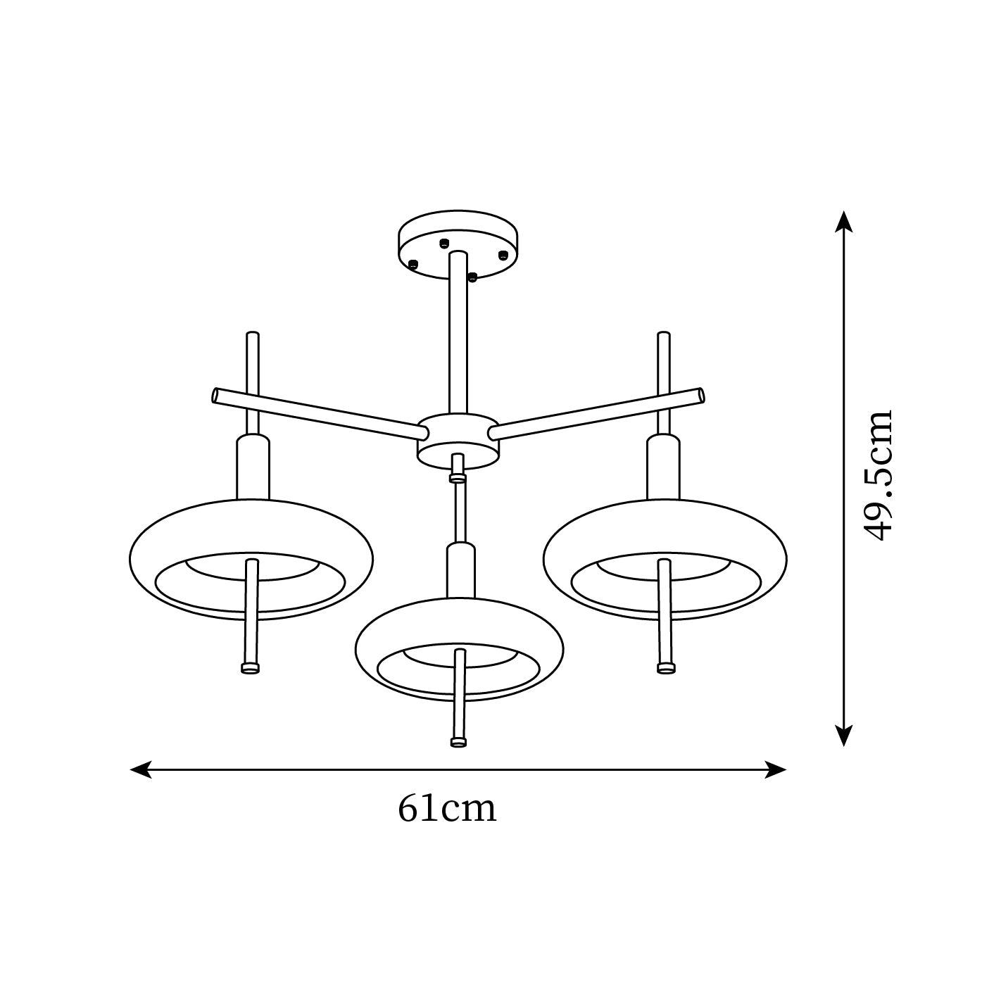 Redondo Lustra Lustre Laiton Verre LED Moderne