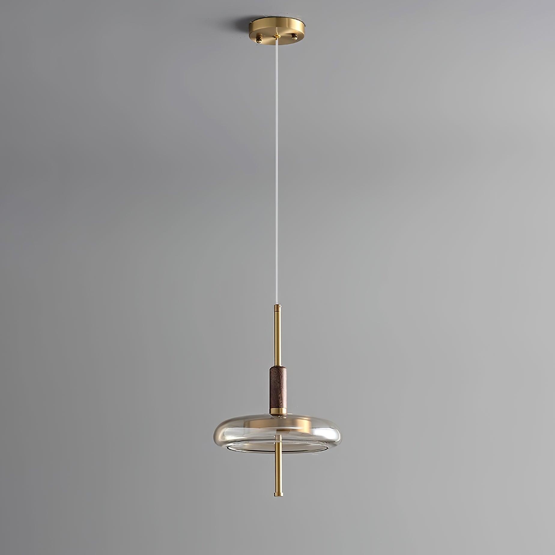Redondo Suspension en Verre LED Halo à Disque