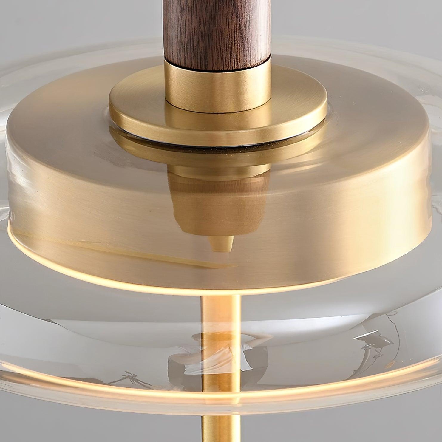 Redondo Suspension en Verre LED Halo à Disque