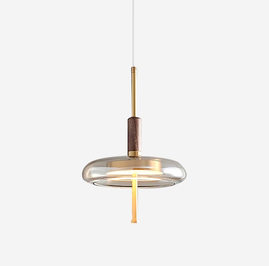 Redondo Suspension en Verre LED Halo à Disque
