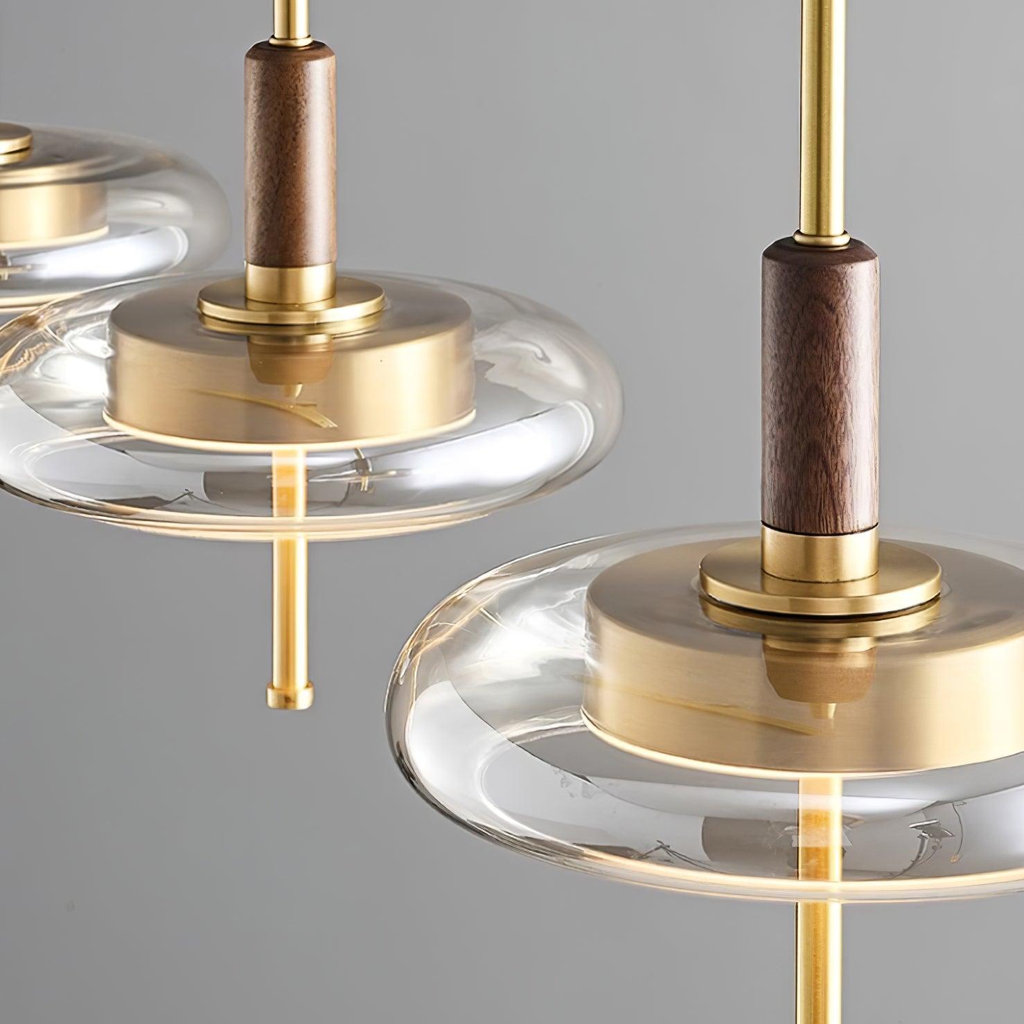 Redondo Suspension en Verre LED Halo à Disque