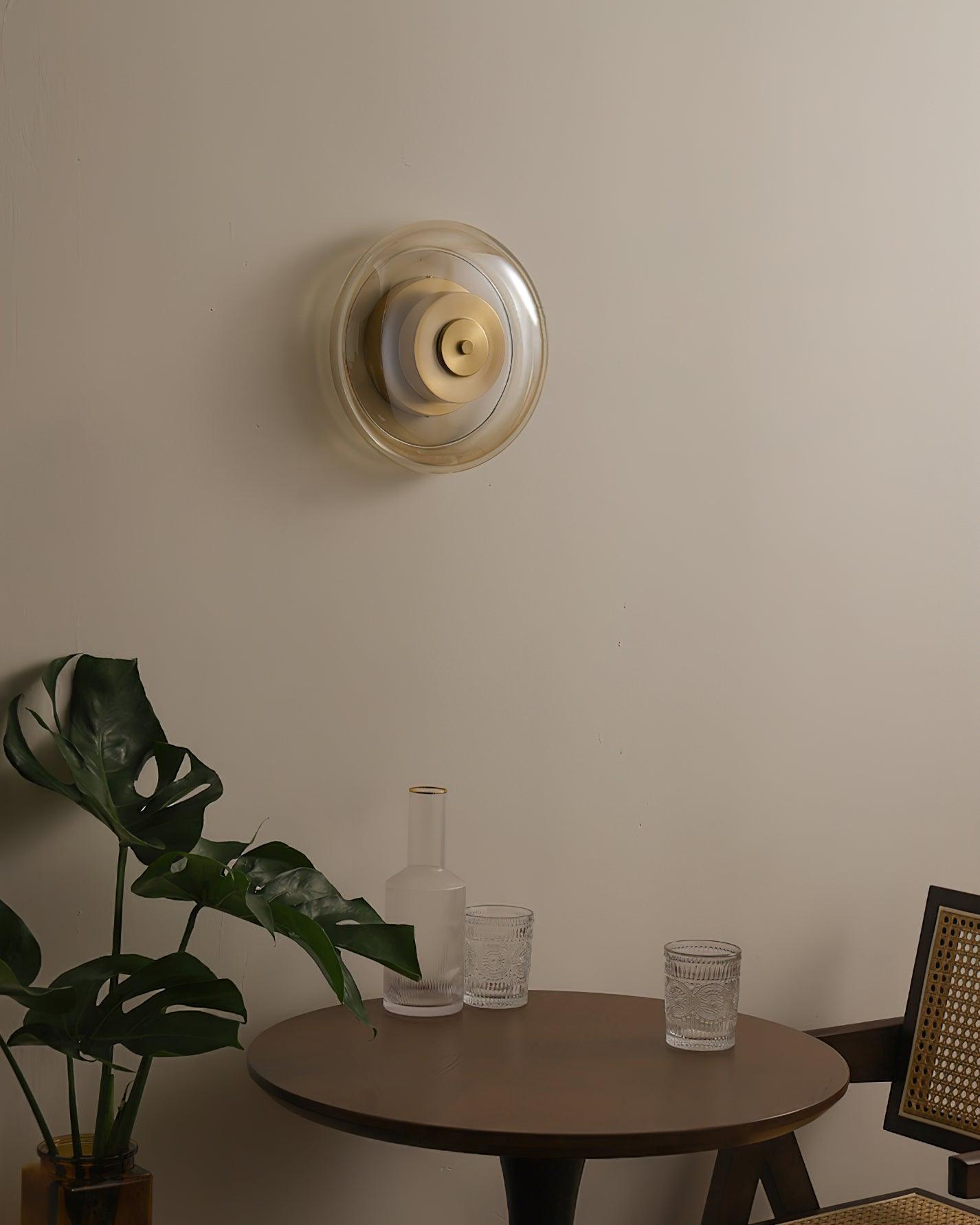 Elysso Lustra Applique Murale Circulaire en Laiton