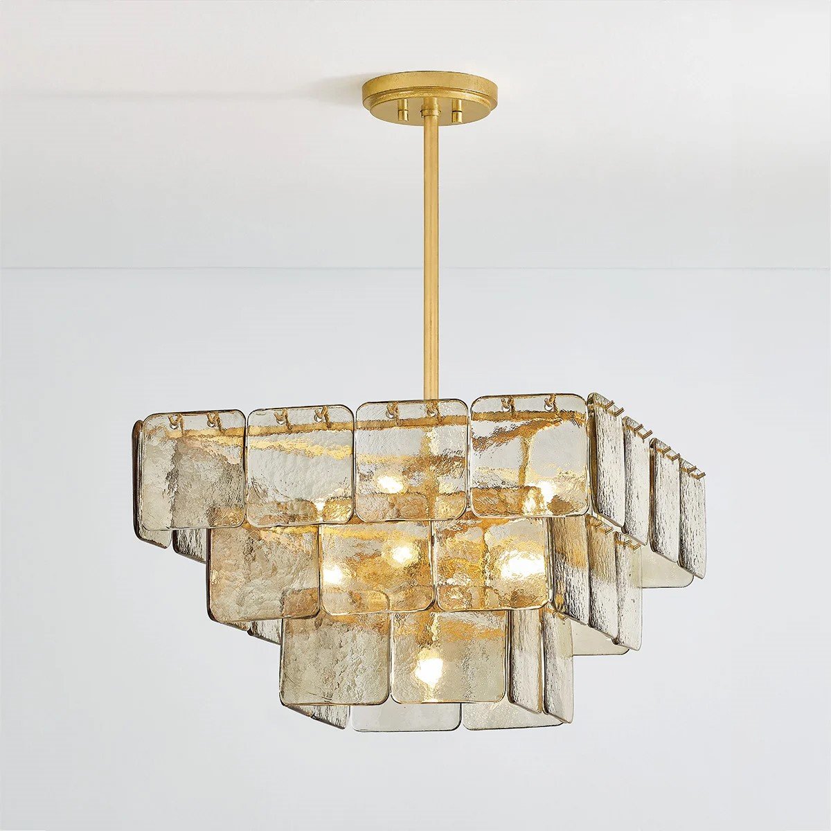 Aurora Lustre Élégant en Verre Moderne