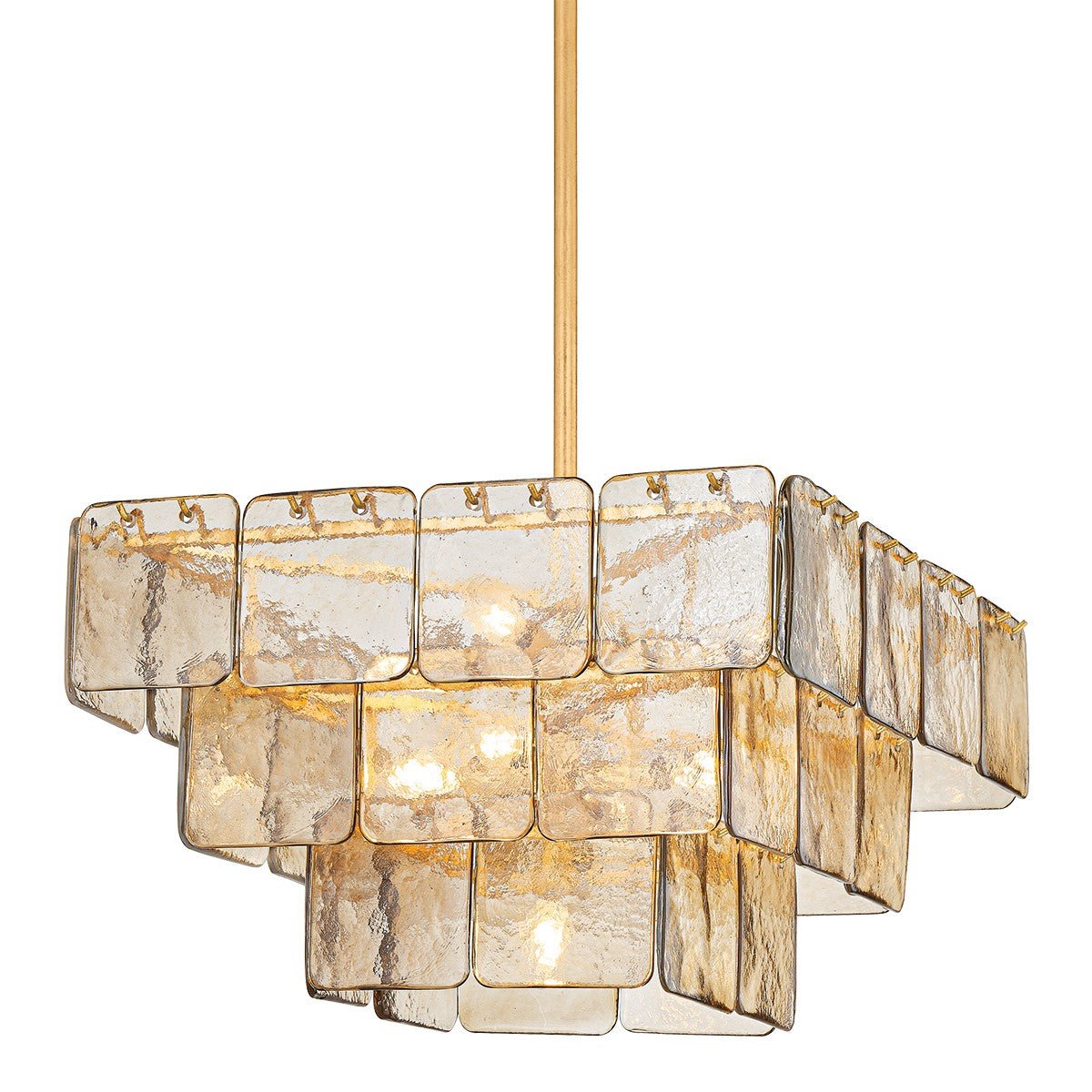 Aurora Lustre Élégant en Verre Moderne