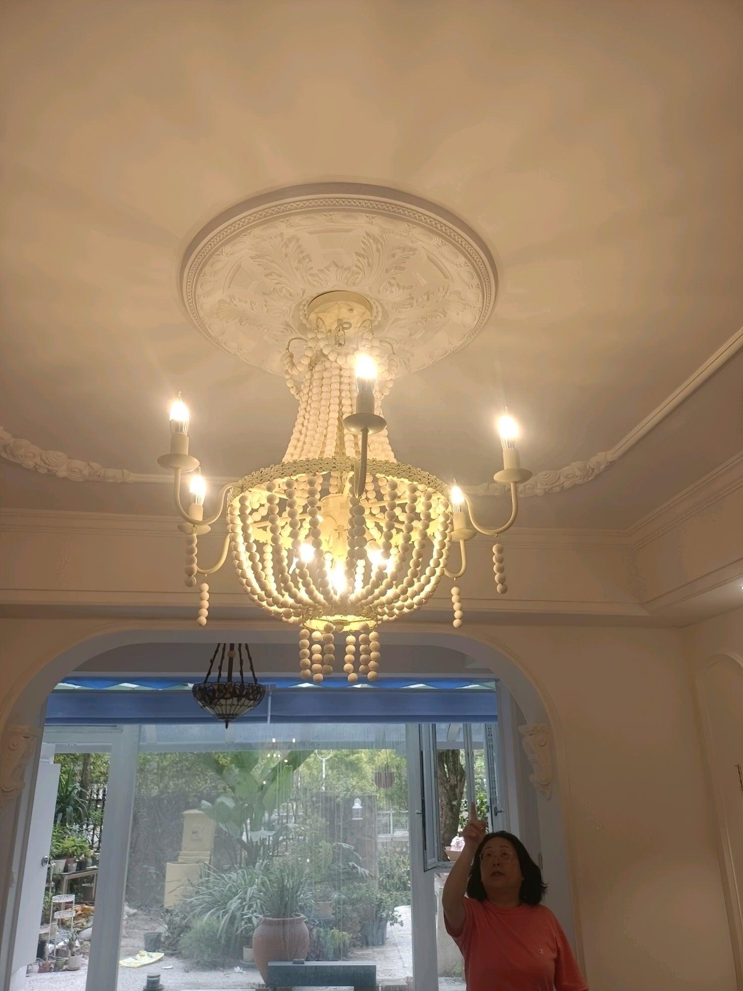 Wayne Lustre En Bois de Luxe