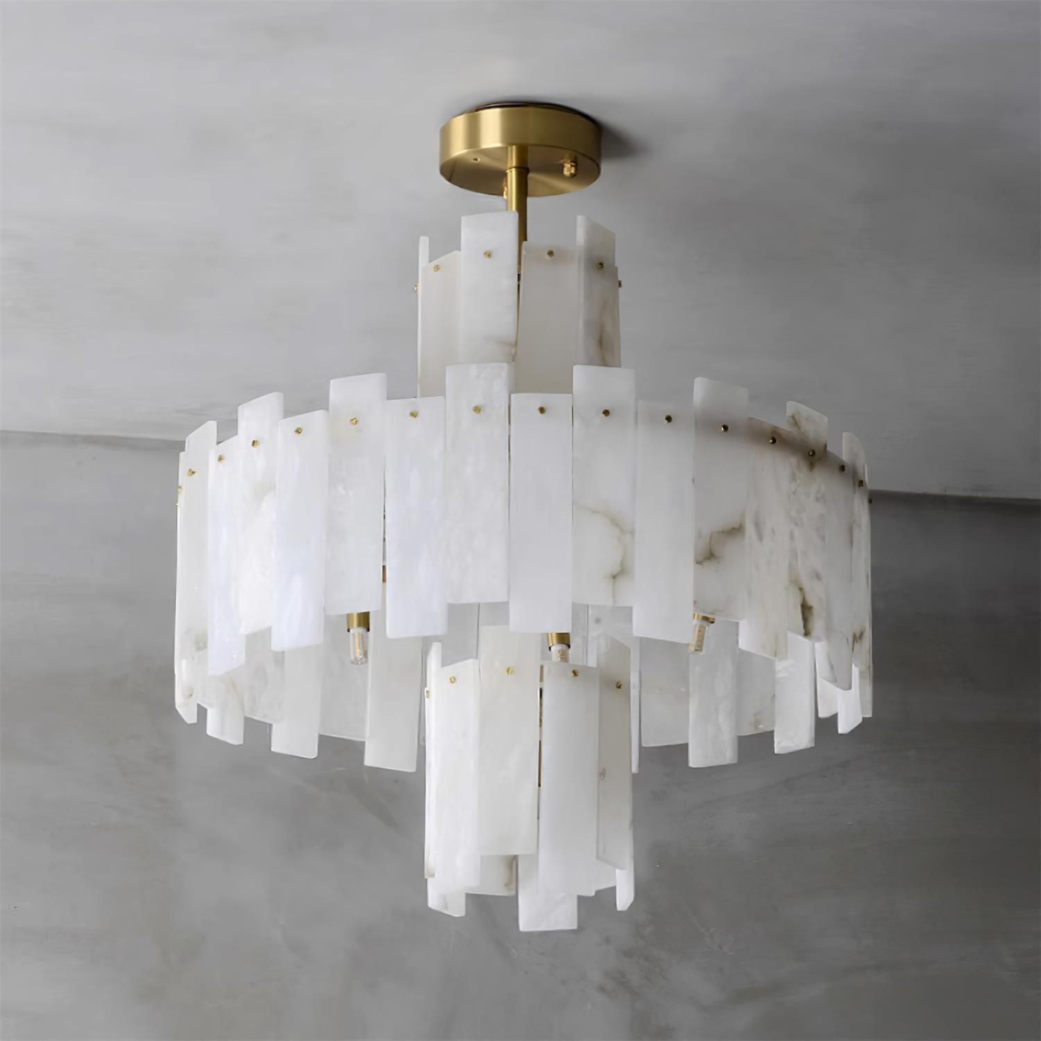 Soraya Lustre Moderne en Albâtre