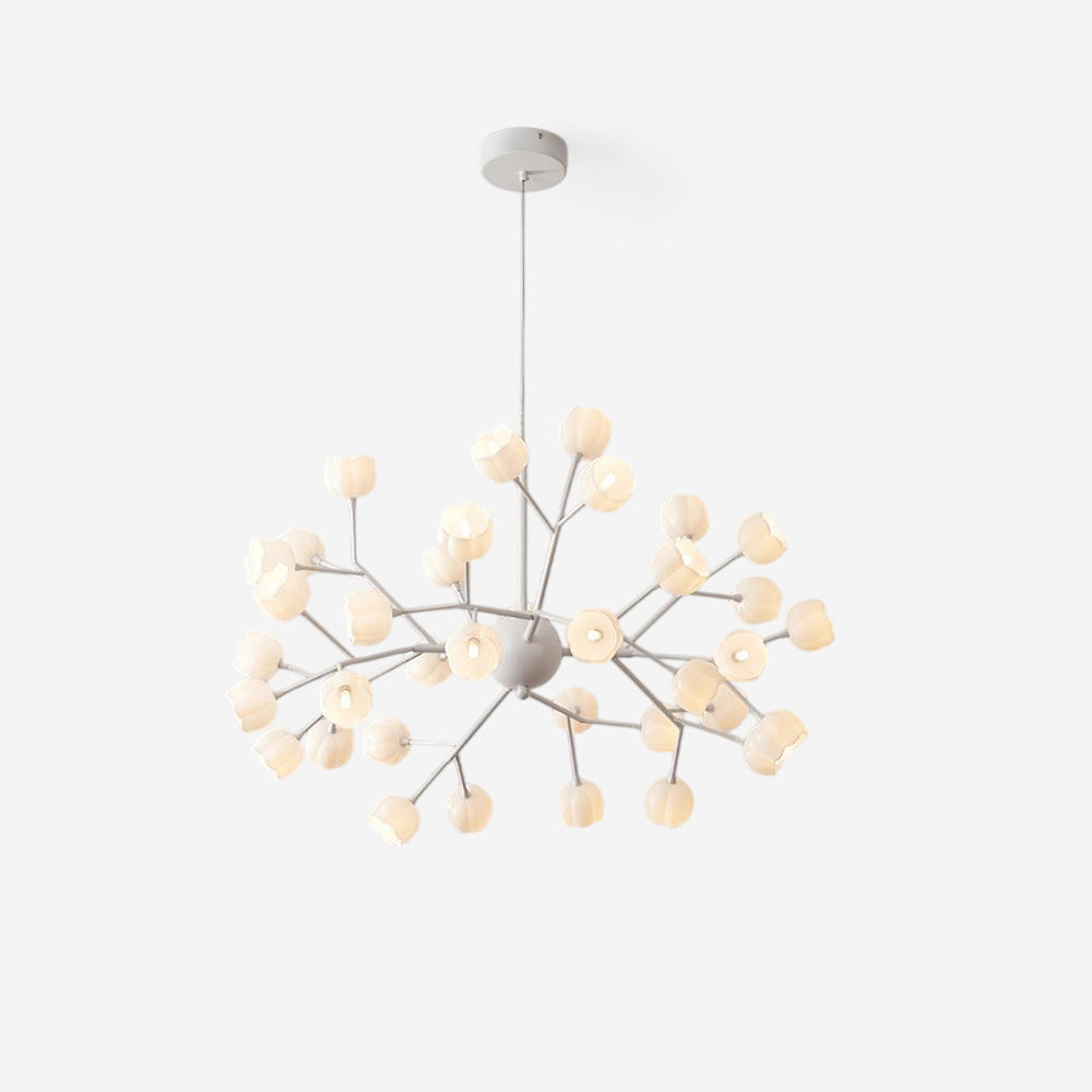 Elora Lustre Élégant Fleurs Blanches