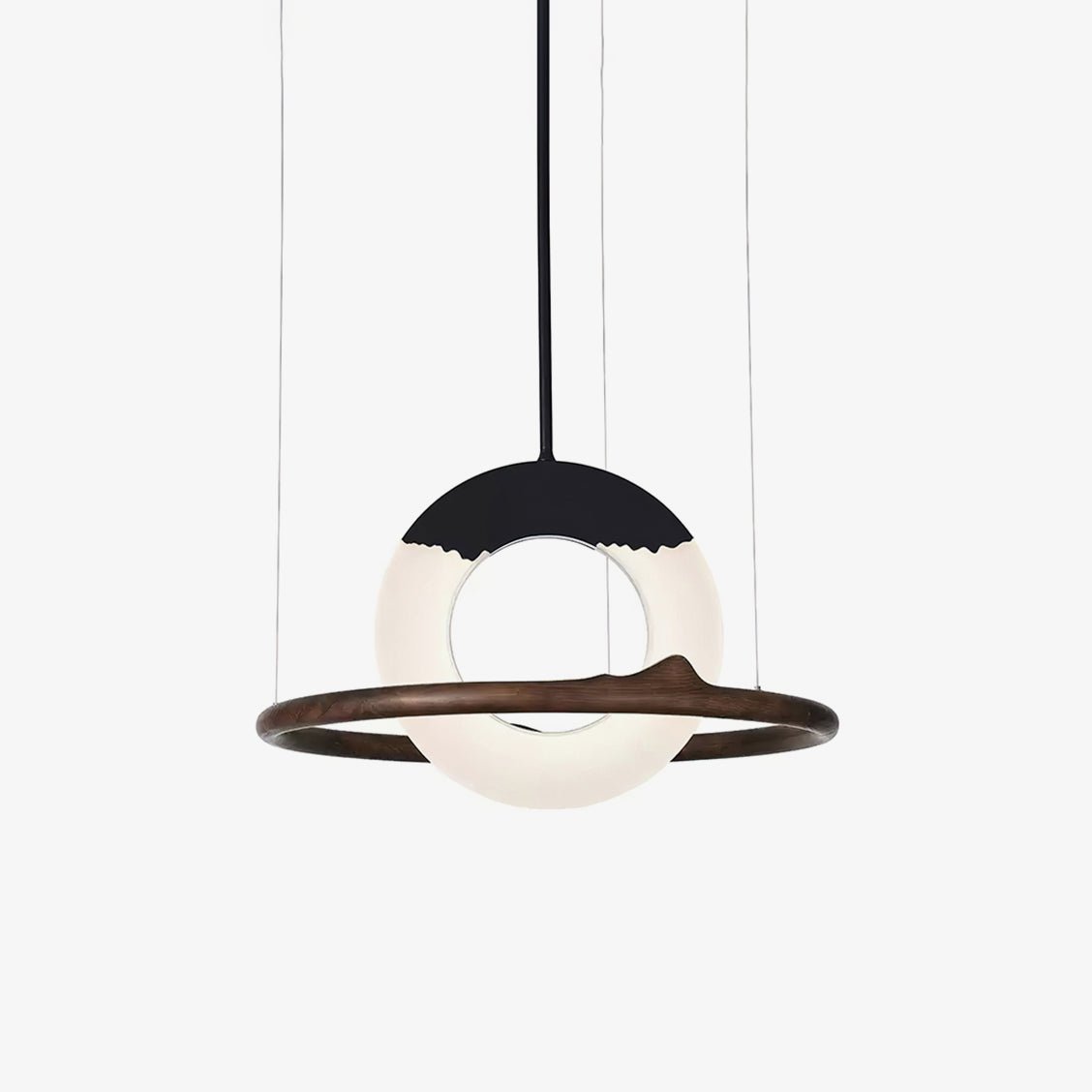 Mytalan Circulaire Acrylique Bois Pendentif Lumière
