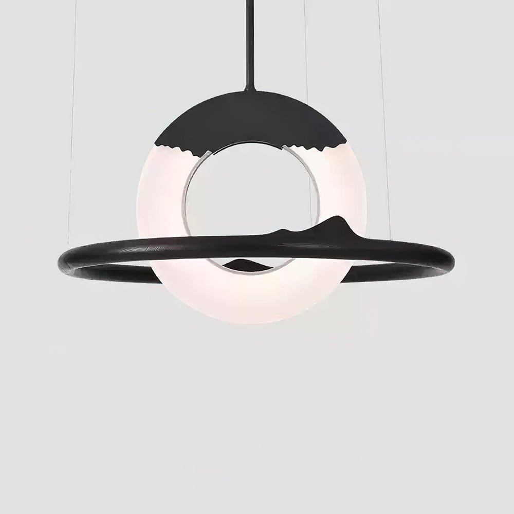 Mytalan Circulaire Acrylique Bois Pendentif Lumière