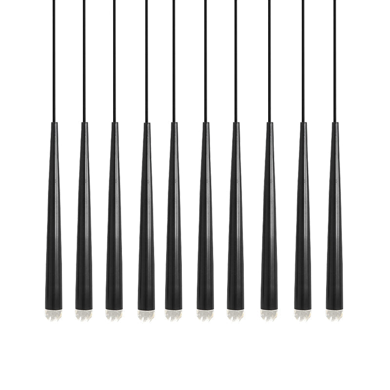 Aurance Lustre avec abat-jours en laiton poli et cristal Minimaliste