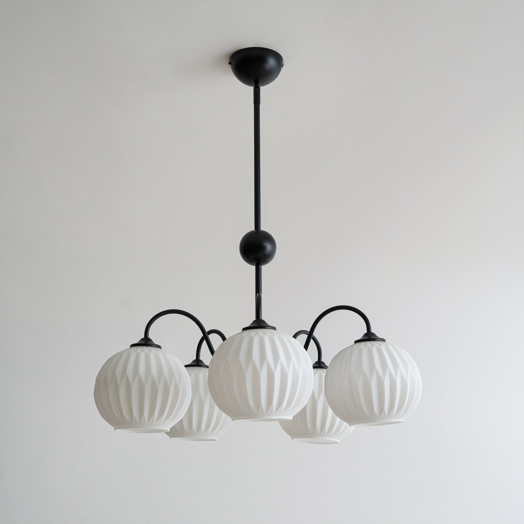 Lustra Lustre Moderne à 8 Lumières en Verre Ridé Vert