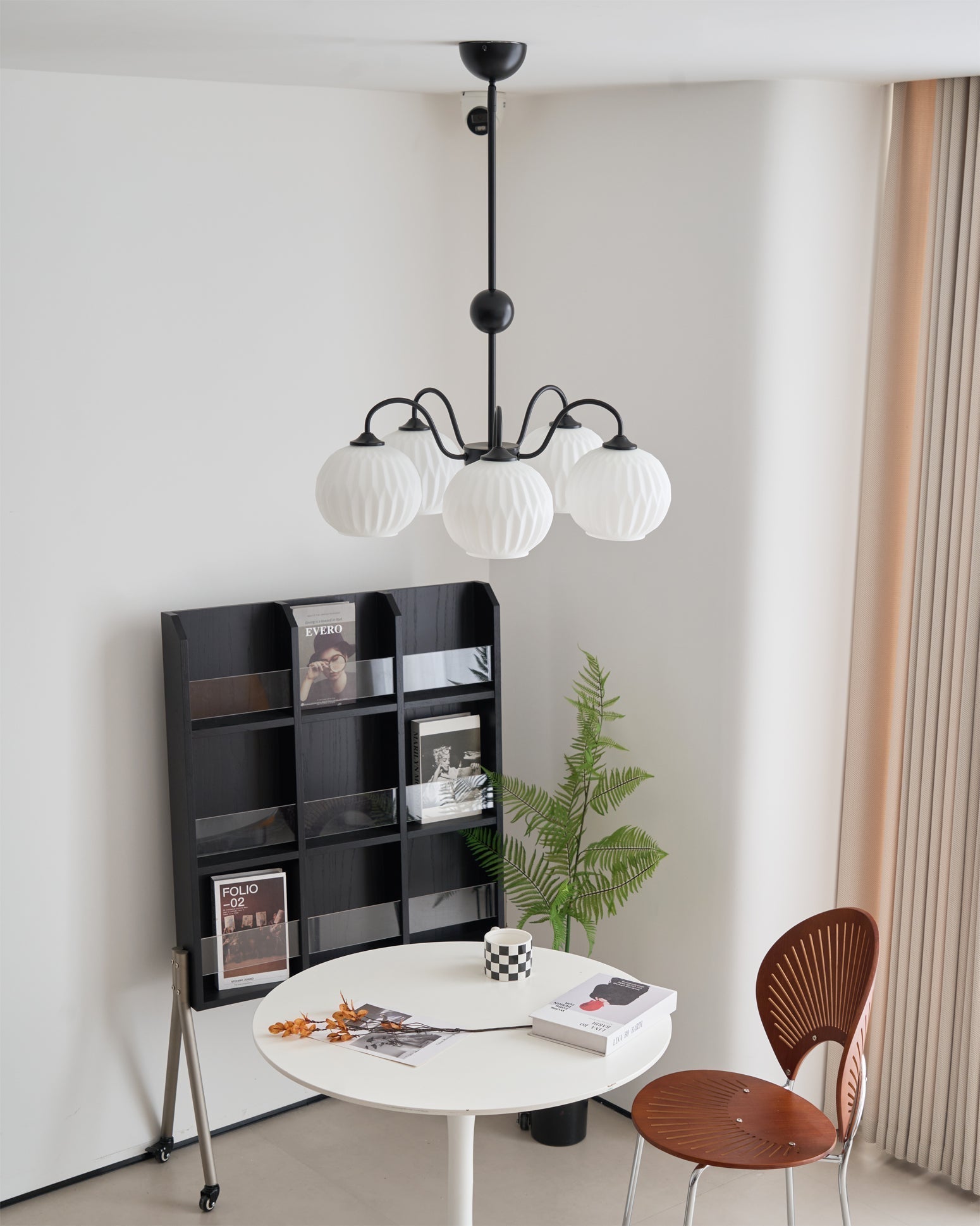 Lustra Lustre Moderne à 8 Lumières en Verre Ridé Vert