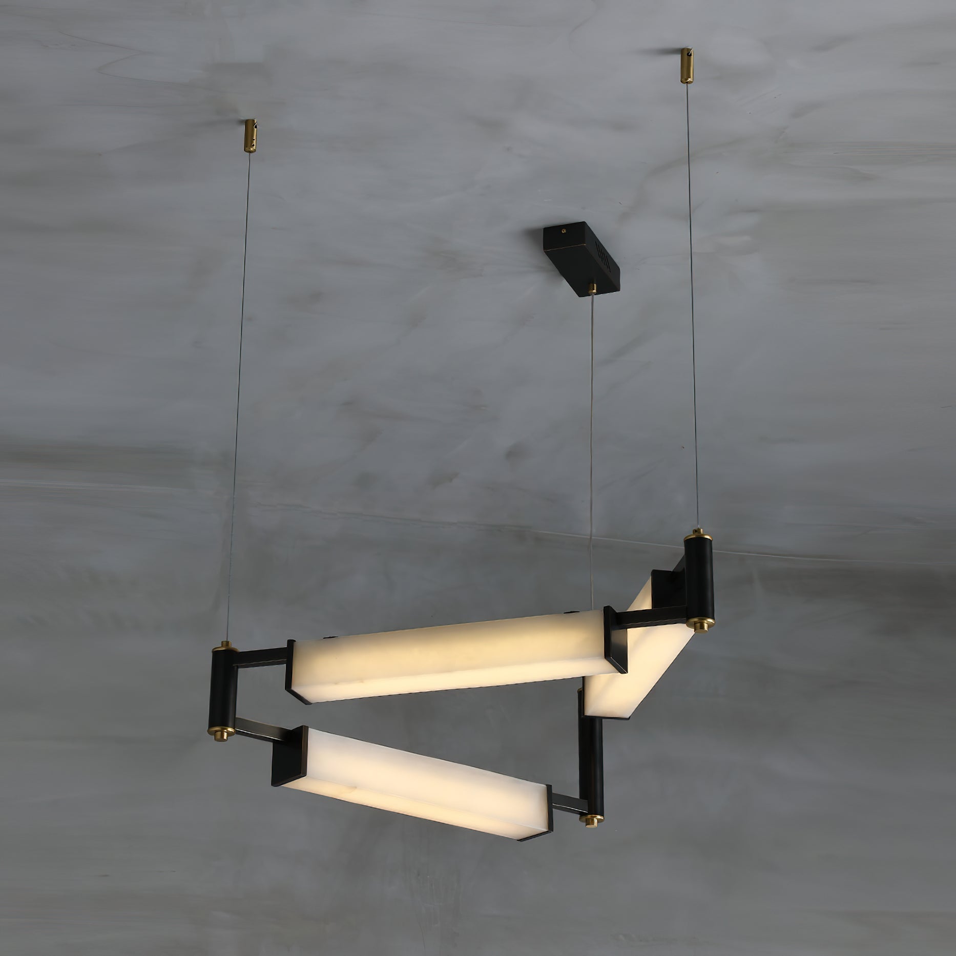 Arsorara Lustre Moderne Minimaliste Laiton Alabastre