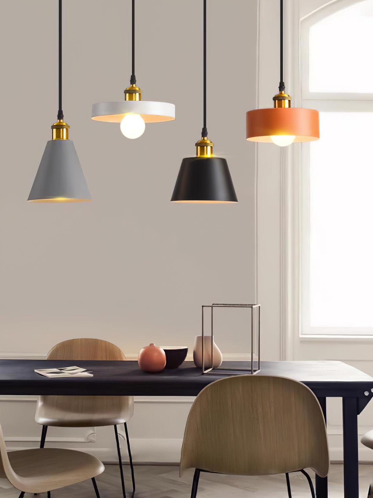 Trio Lampe Suspendue Industrielle en Résine