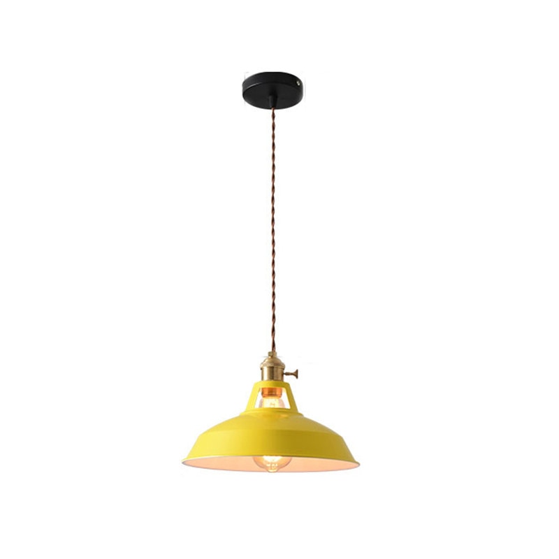 Jojo Lampe Suspension Luminaire Vintage. Métal. Noir/Blanc. Salle à Manger
