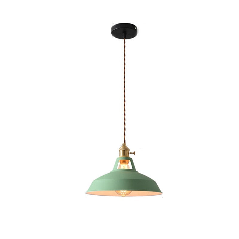 Jojo Lampe Suspension Luminaire Vintage. Métal. Noir/Blanc. Salle à Manger